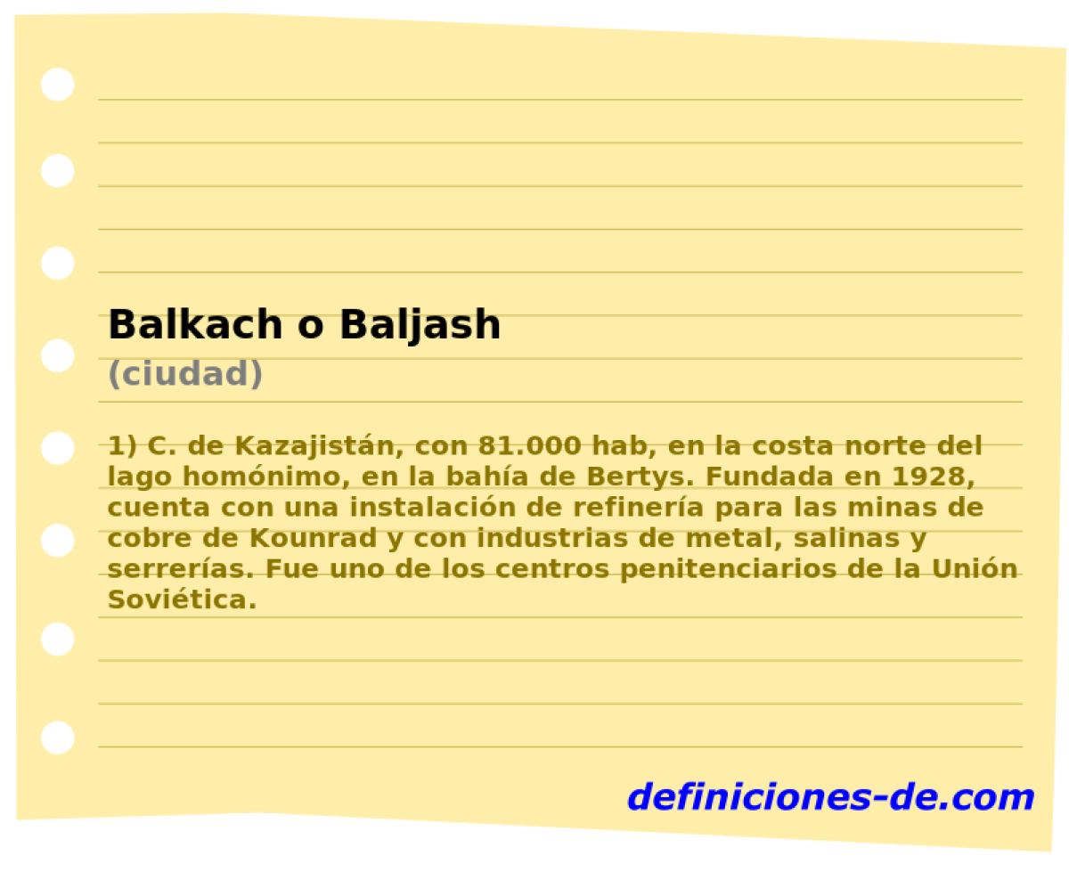 Balkach o Baljash (ciudad)