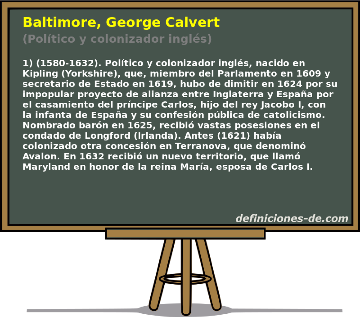 Baltimore, George Calvert (Poltico y colonizador ingls)