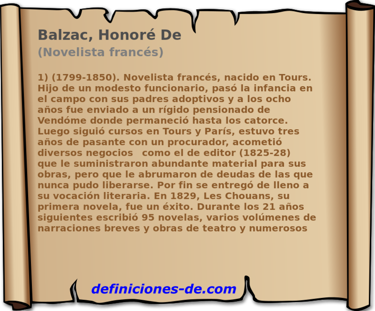 Balzac, Honor De (Novelista francs)