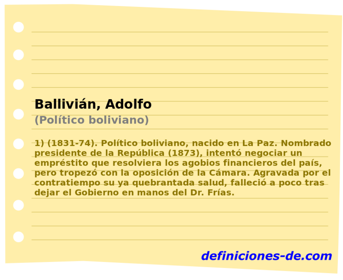 Ballivin, Adolfo (Poltico boliviano)