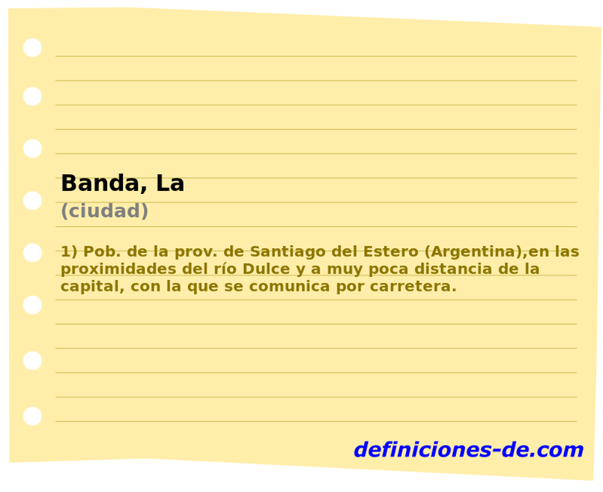 Banda, La (ciudad)