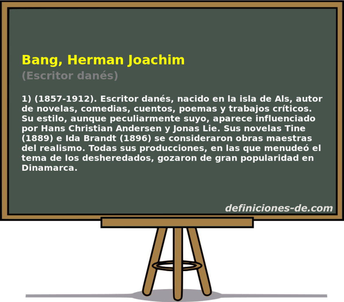 Bang, Herman Joachim (Escritor dans)