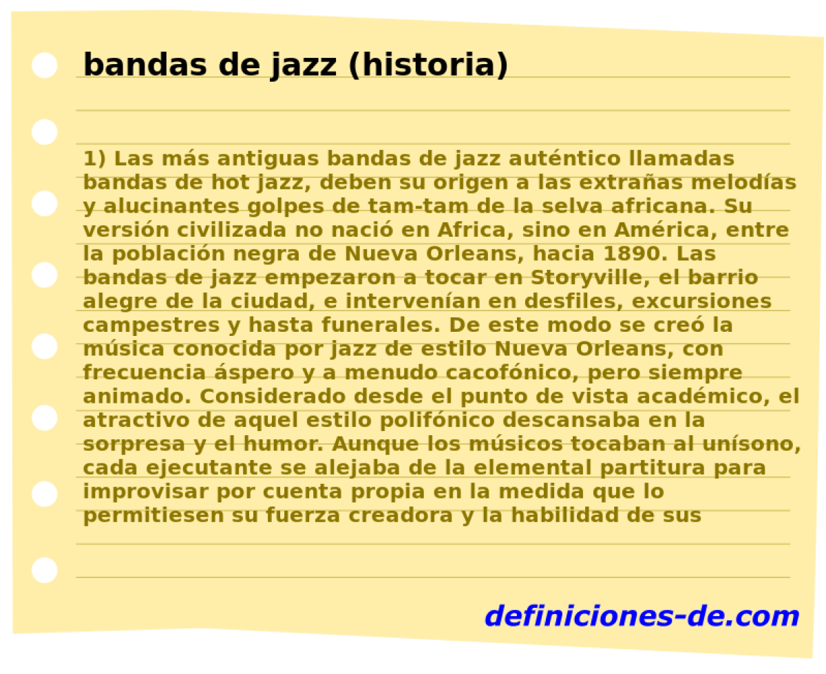 bandas de jazz (historia) 