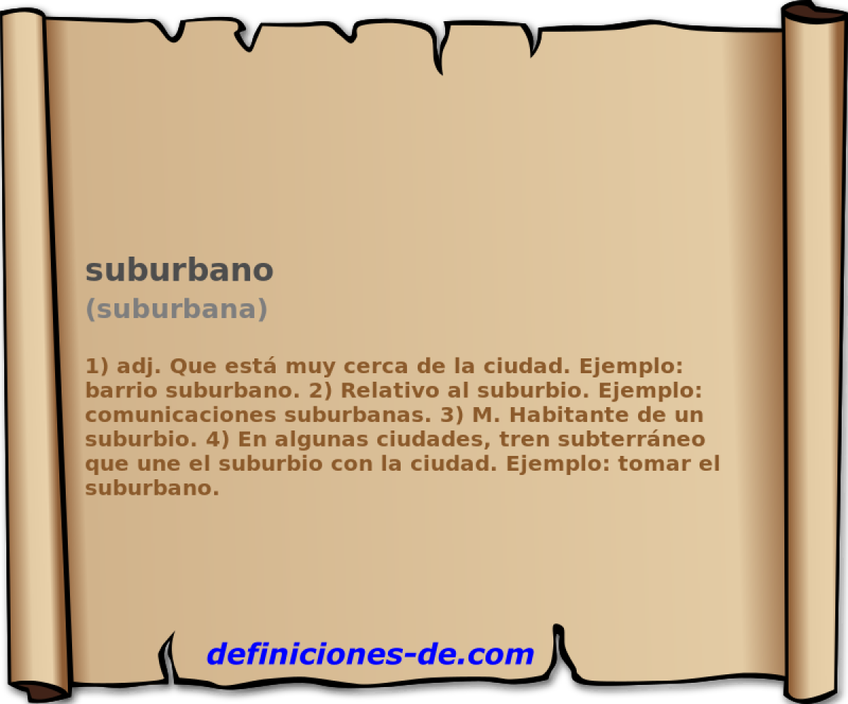 suburbano (suburbana)