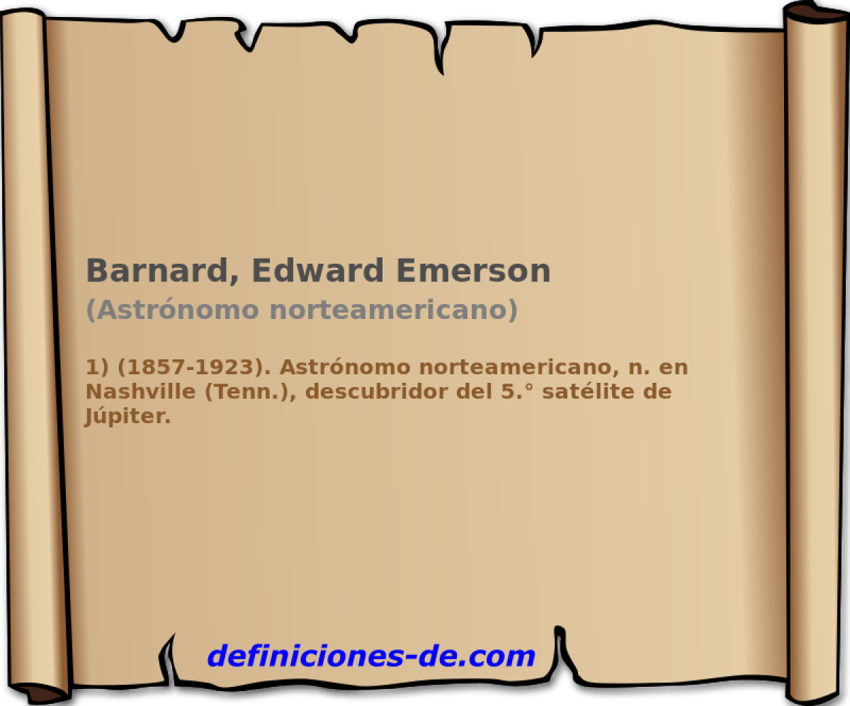 Barnard, Edward Emerson (Astrnomo norteamericano)