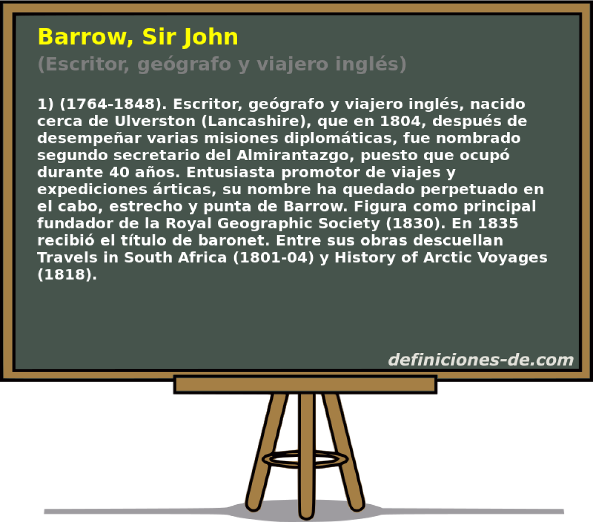 Barrow, Sir John (Escritor, gegrafo y viajero ingls)