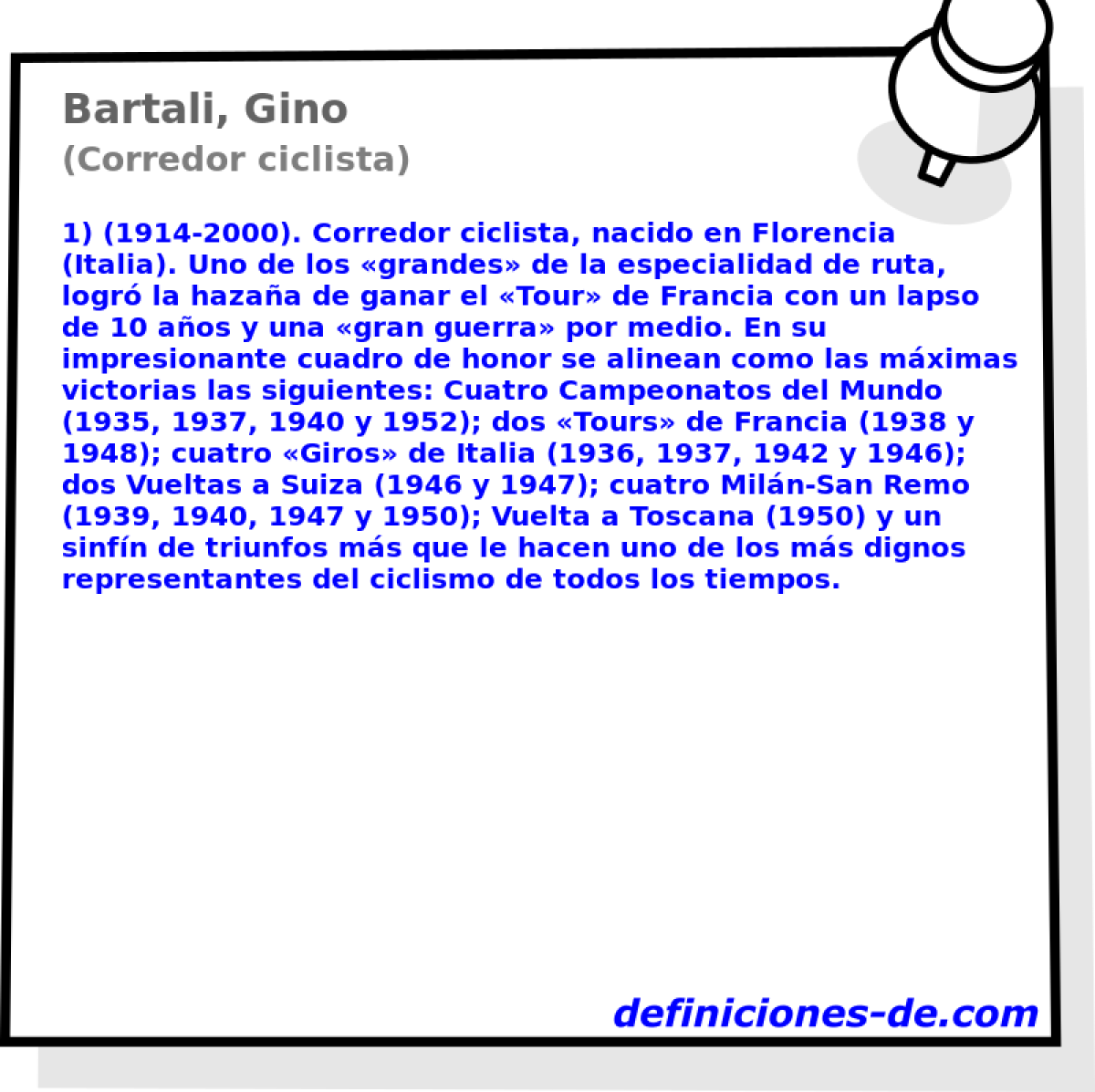 Bartali, Gino (Corredor ciclista)