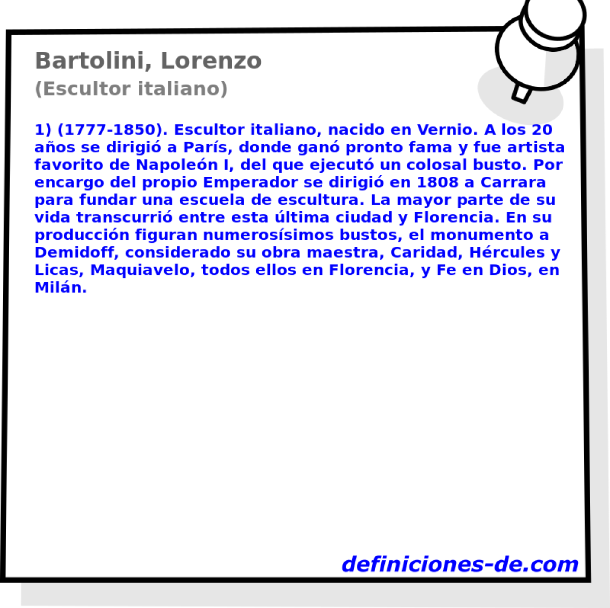 Bartolini, Lorenzo (Escultor italiano)