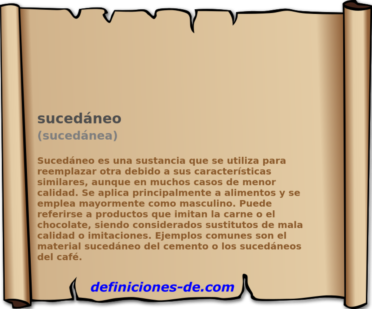 sucedneo (sucednea)