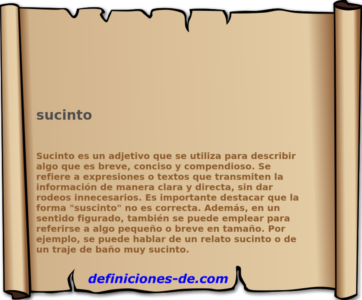 sucinto 