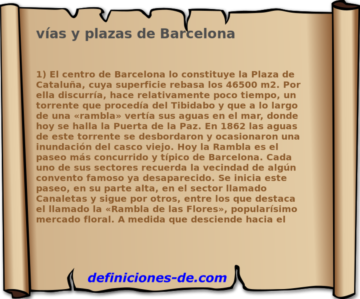 vas y plazas de Barcelona 