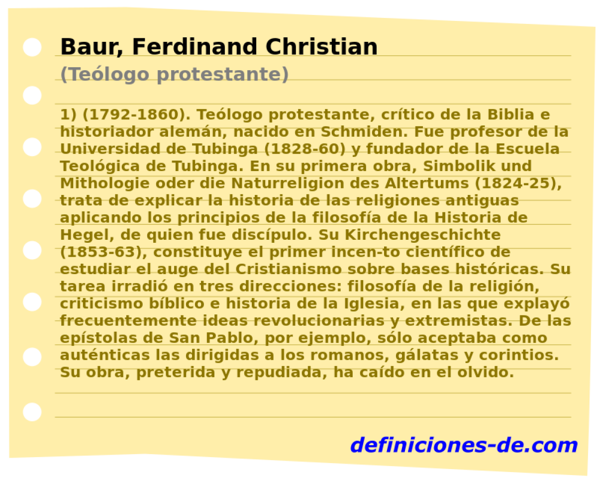 Baur, Ferdinand Christian (Telogo protestante)