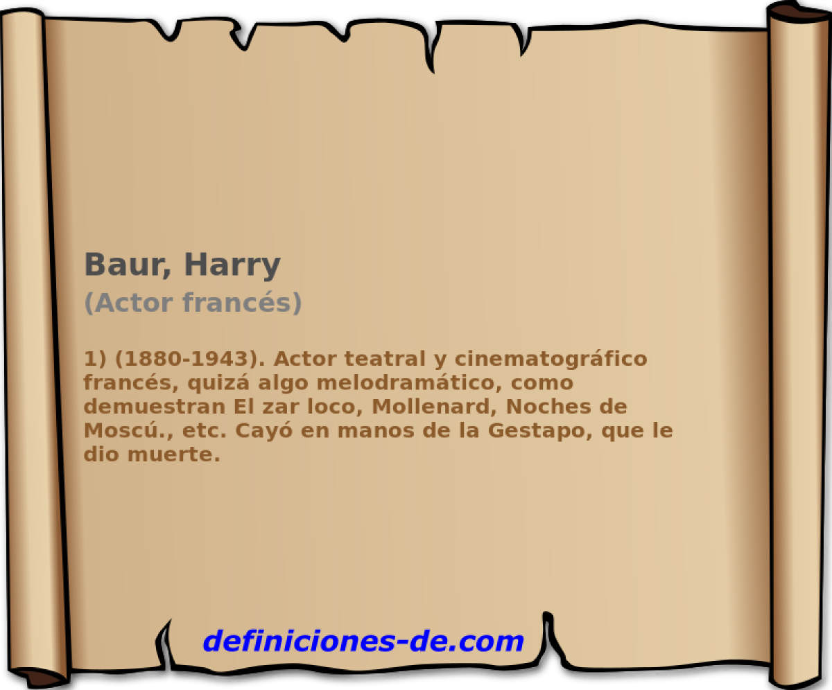 Baur, Harry (Actor francs)