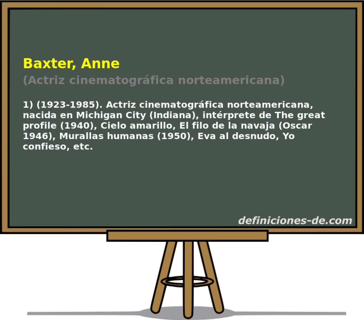 Baxter, Anne (Actriz cinematogrfica norteamericana)