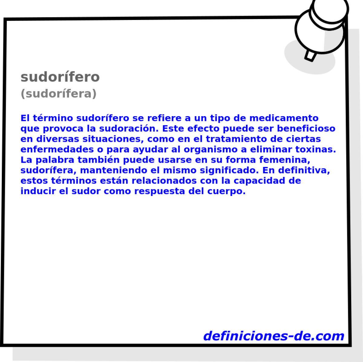 sudorfero (sudorfera)