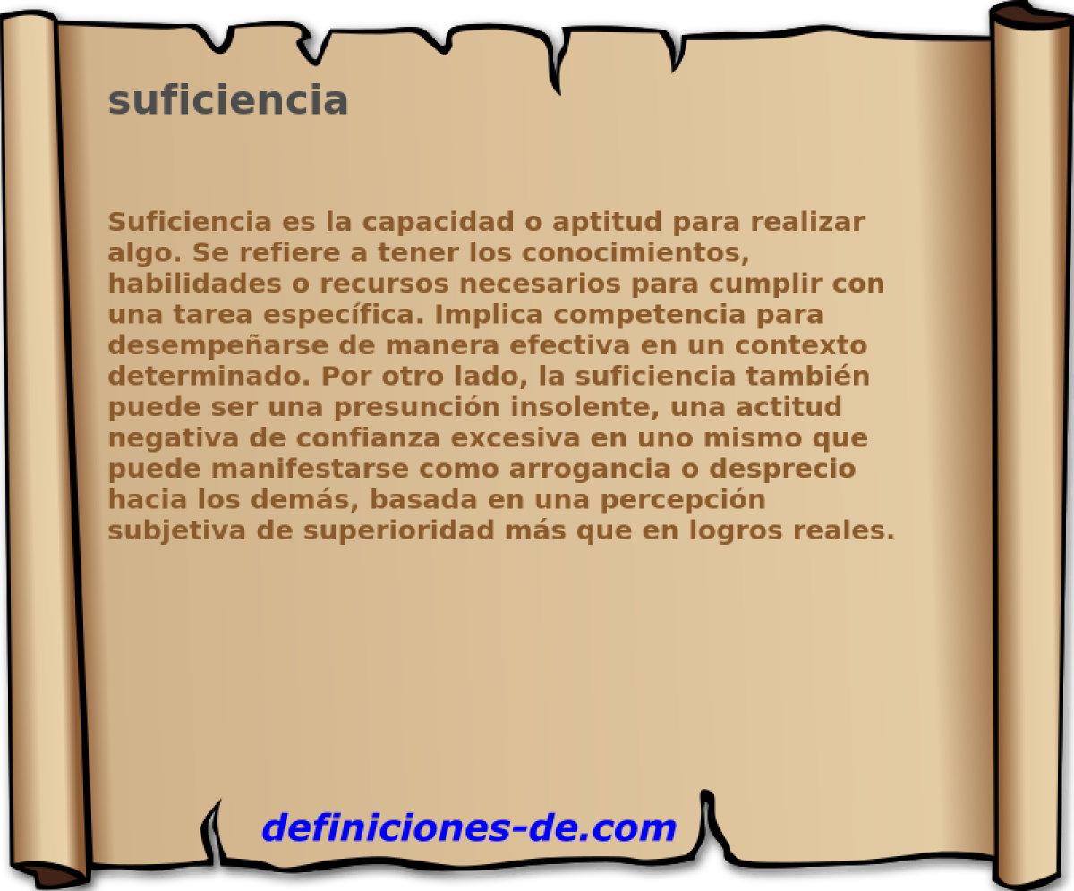 suficiencia 