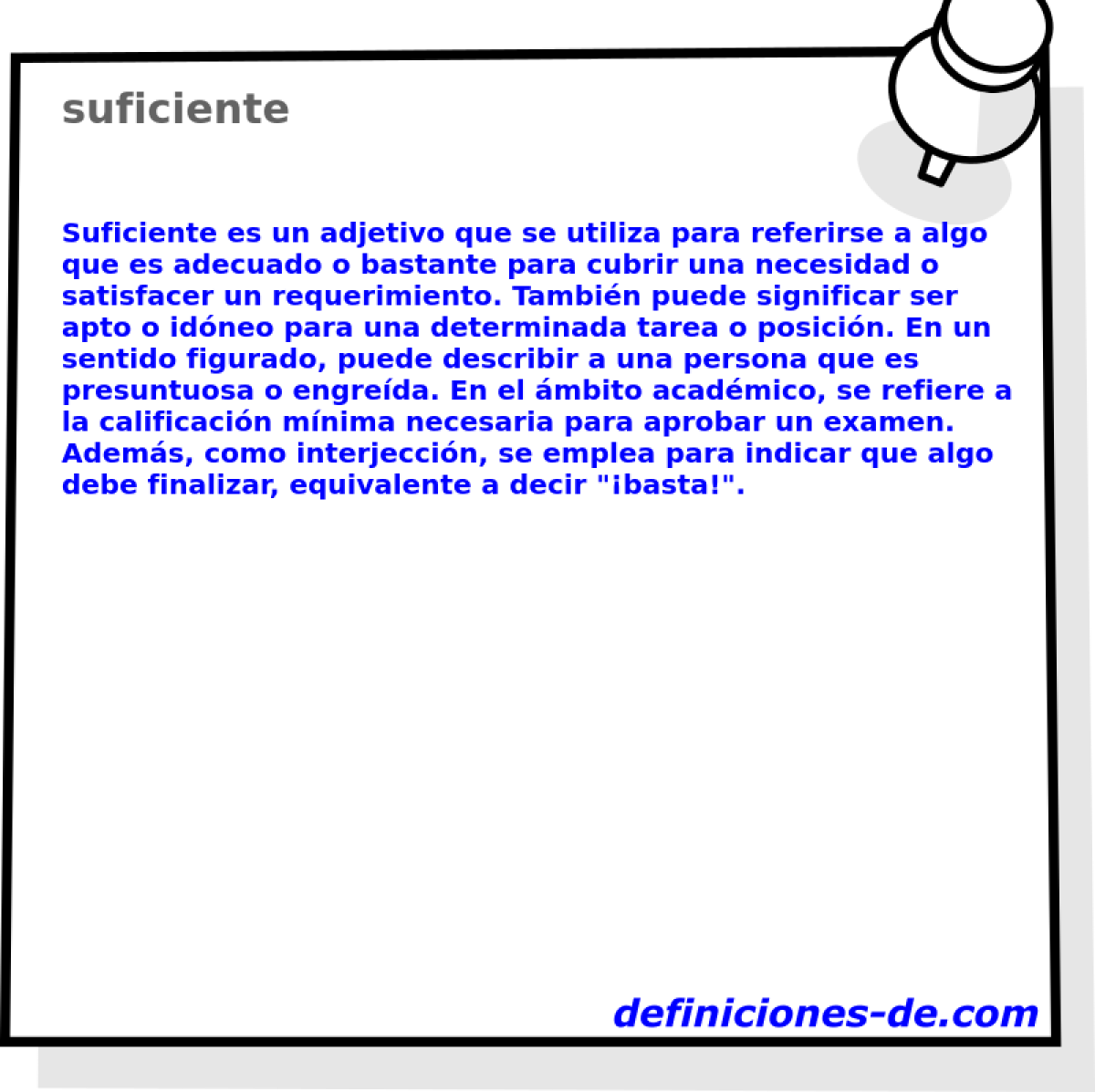 suficiente 