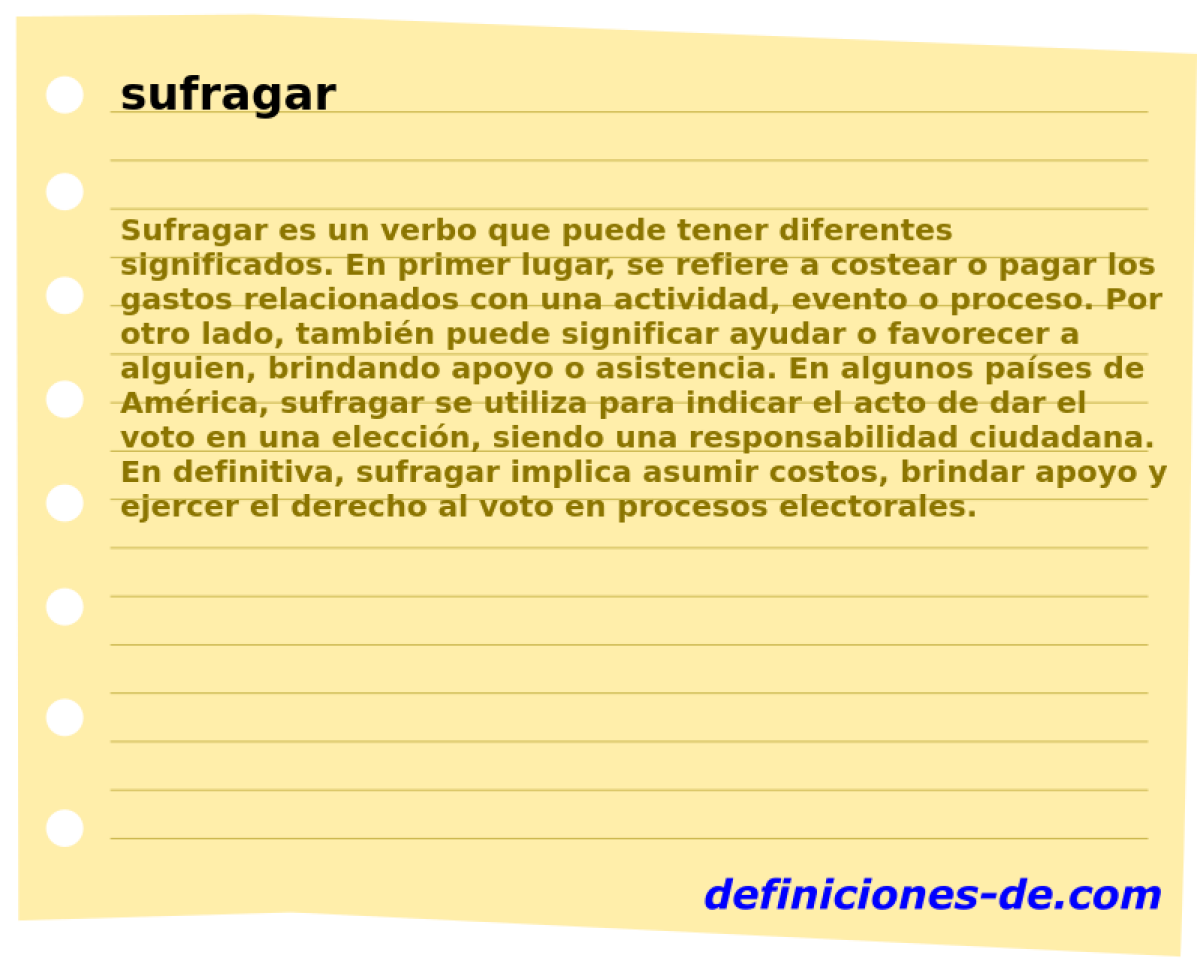 sufragar 