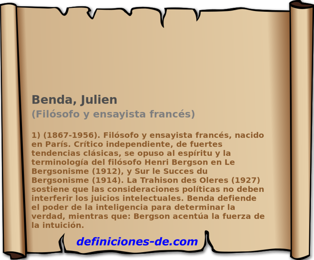Benda, Julien (Filsofo y ensayista francs)