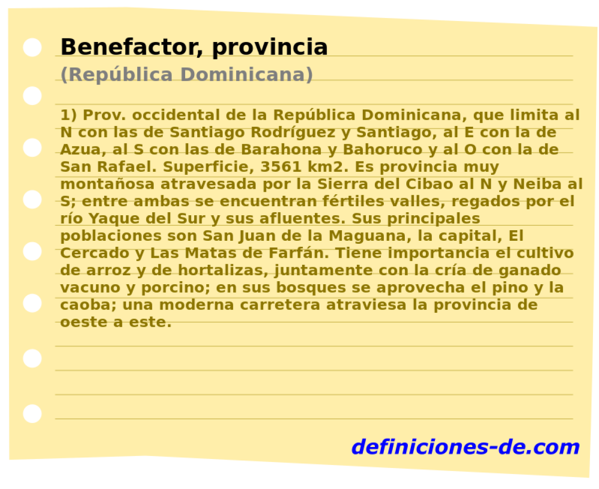 Benefactor, provincia (Repblica Dominicana)