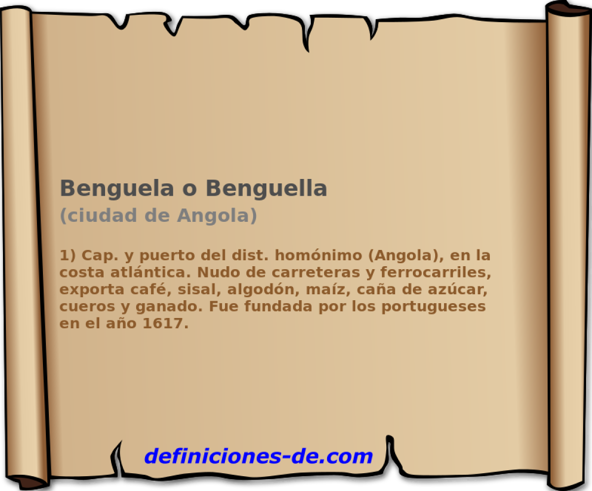 Benguela o Benguella (ciudad de Angola)