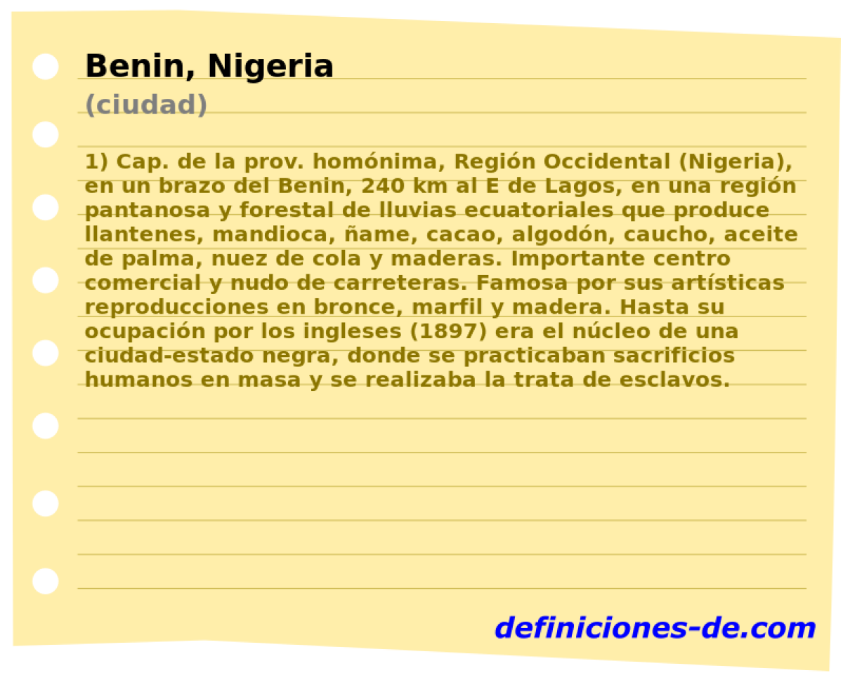 Benin, Nigeria (ciudad)