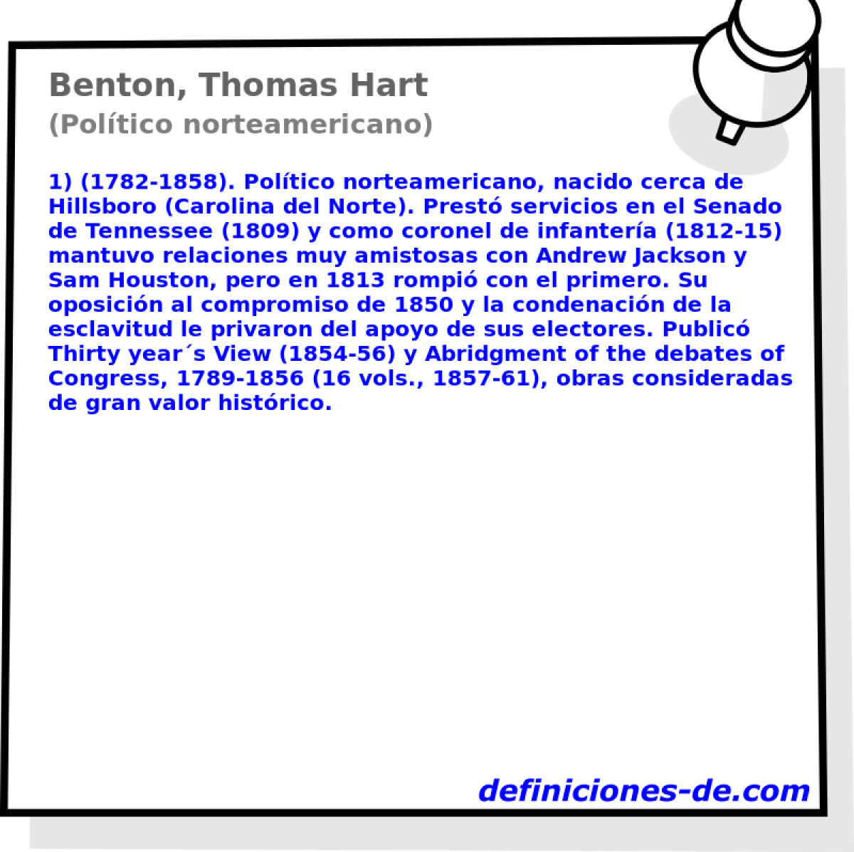 Benton, Thomas Hart (Poltico norteamericano)