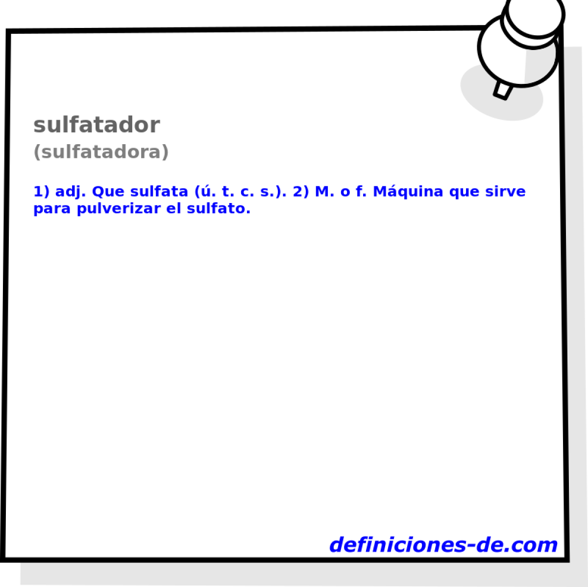sulfatador (sulfatadora)