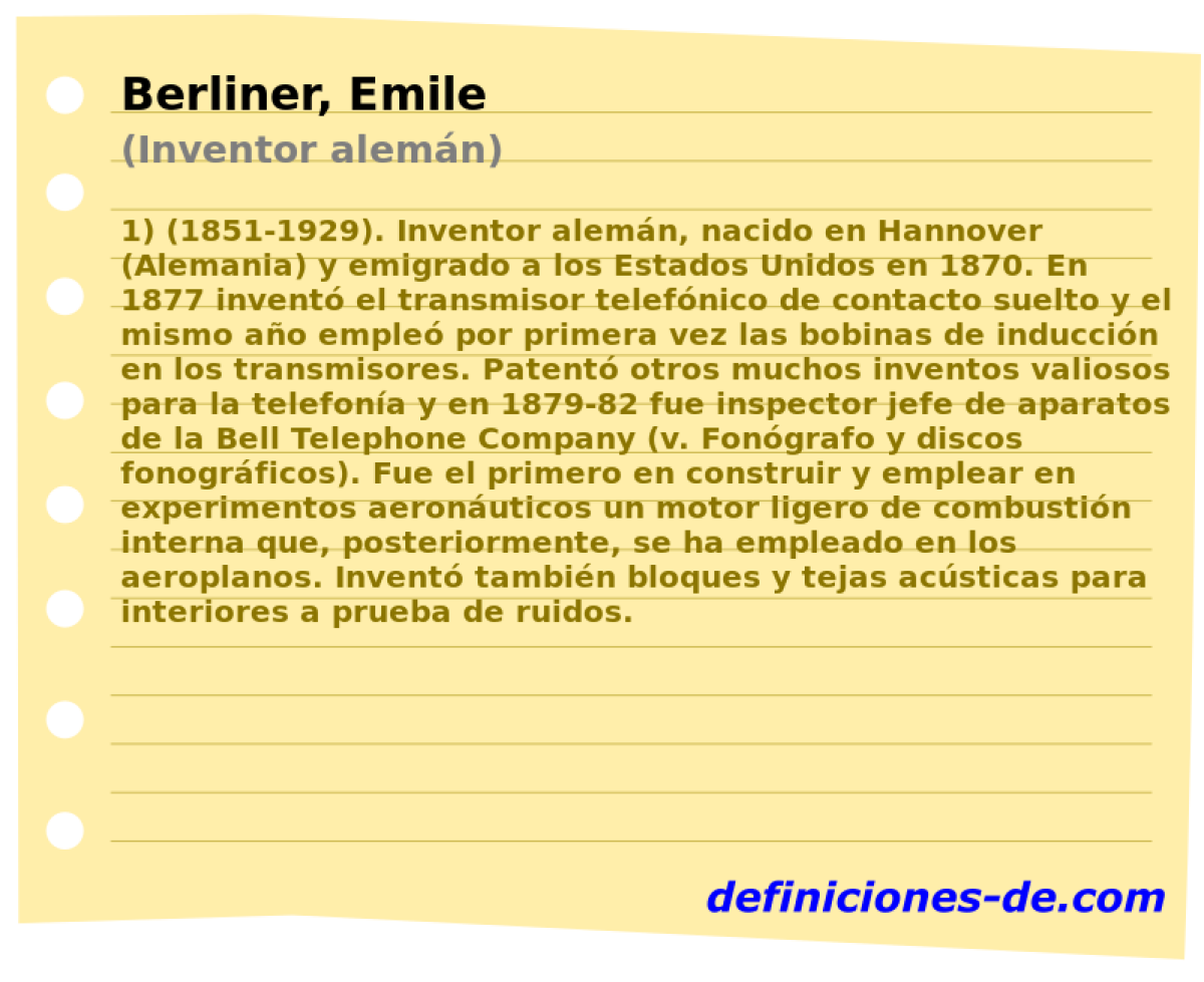 Berliner, Emile (Inventor alemn)