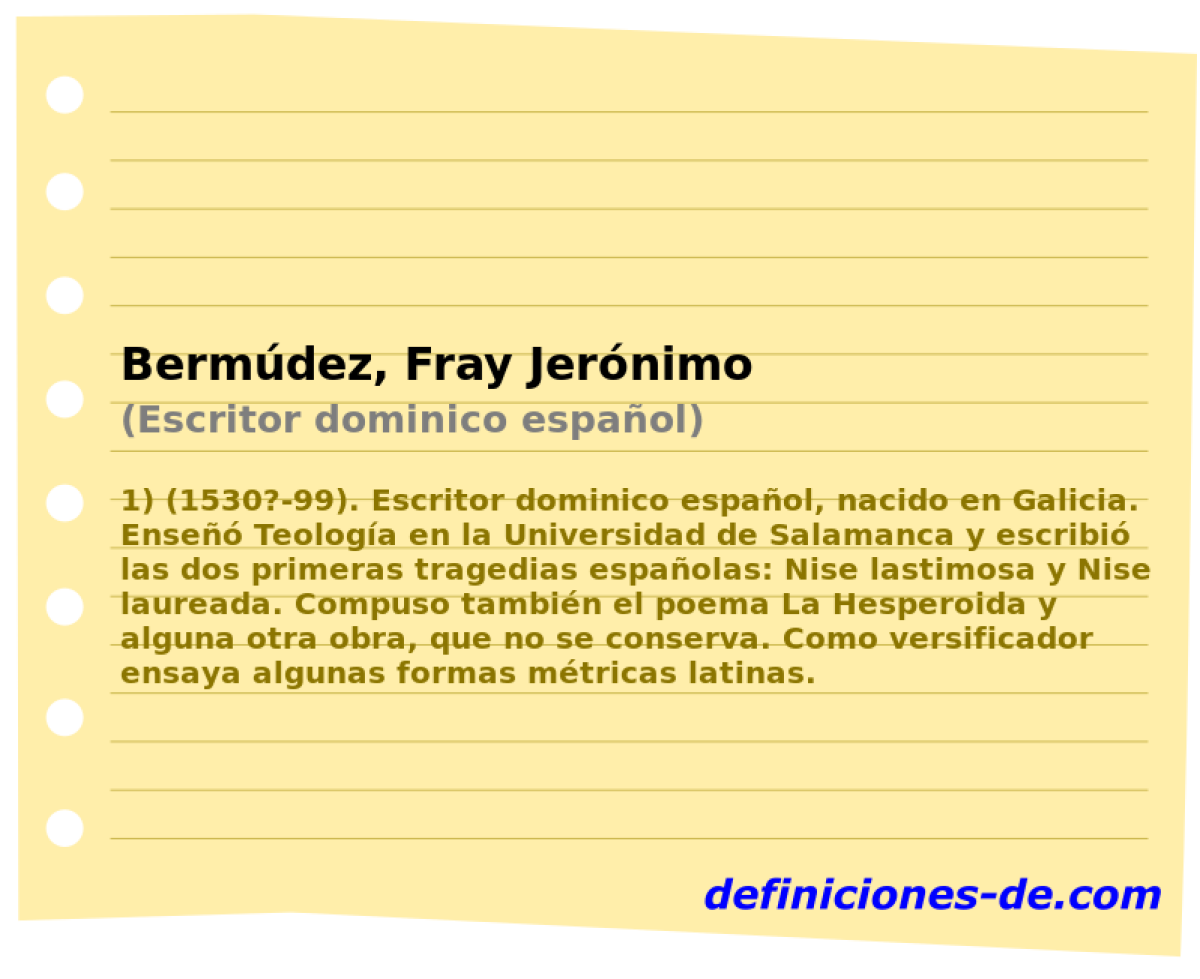 Bermdez, Fray Jernimo (Escritor dominico espaol)