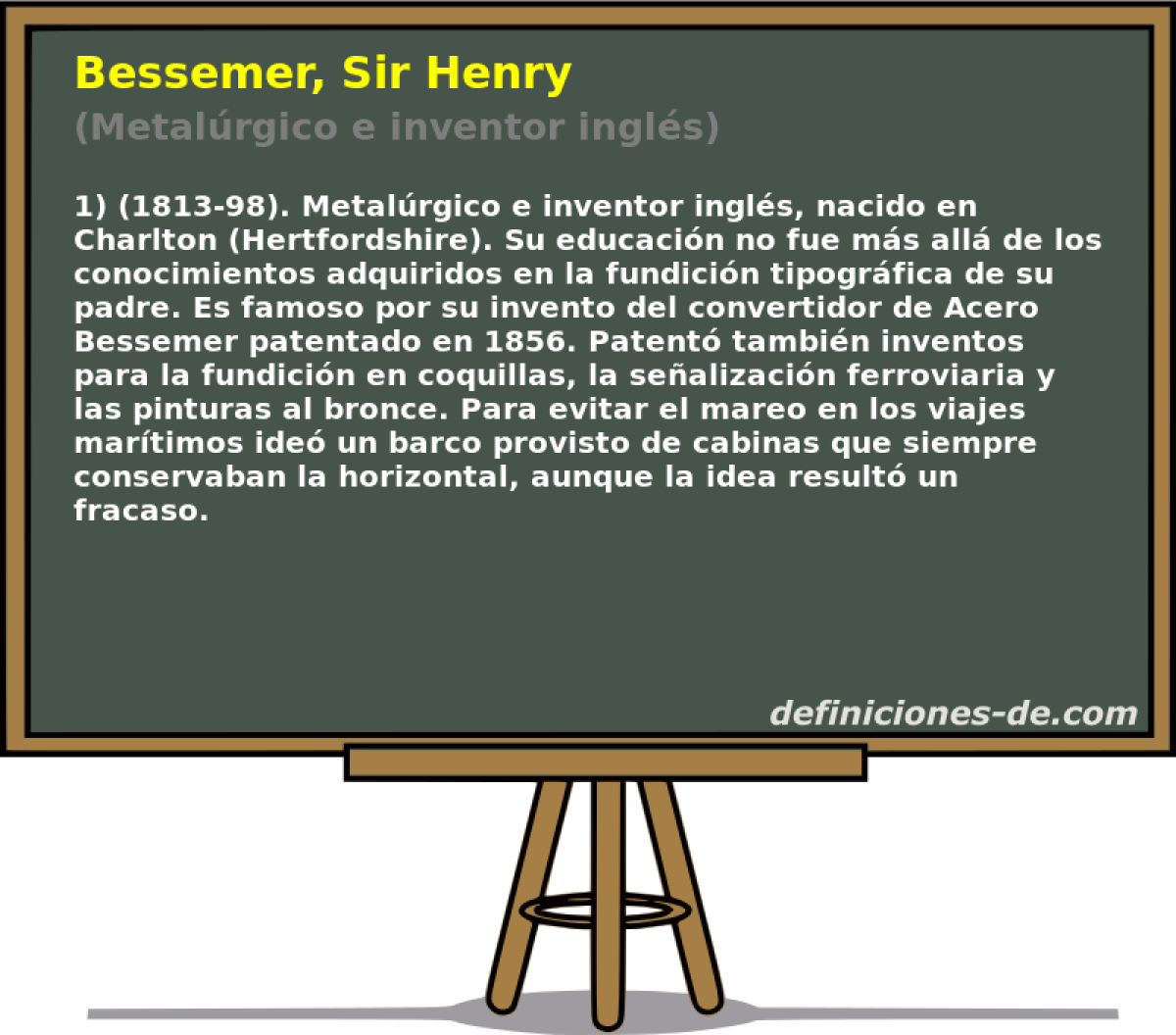 Bessemer, Sir Henry (Metalrgico e inventor ingls)