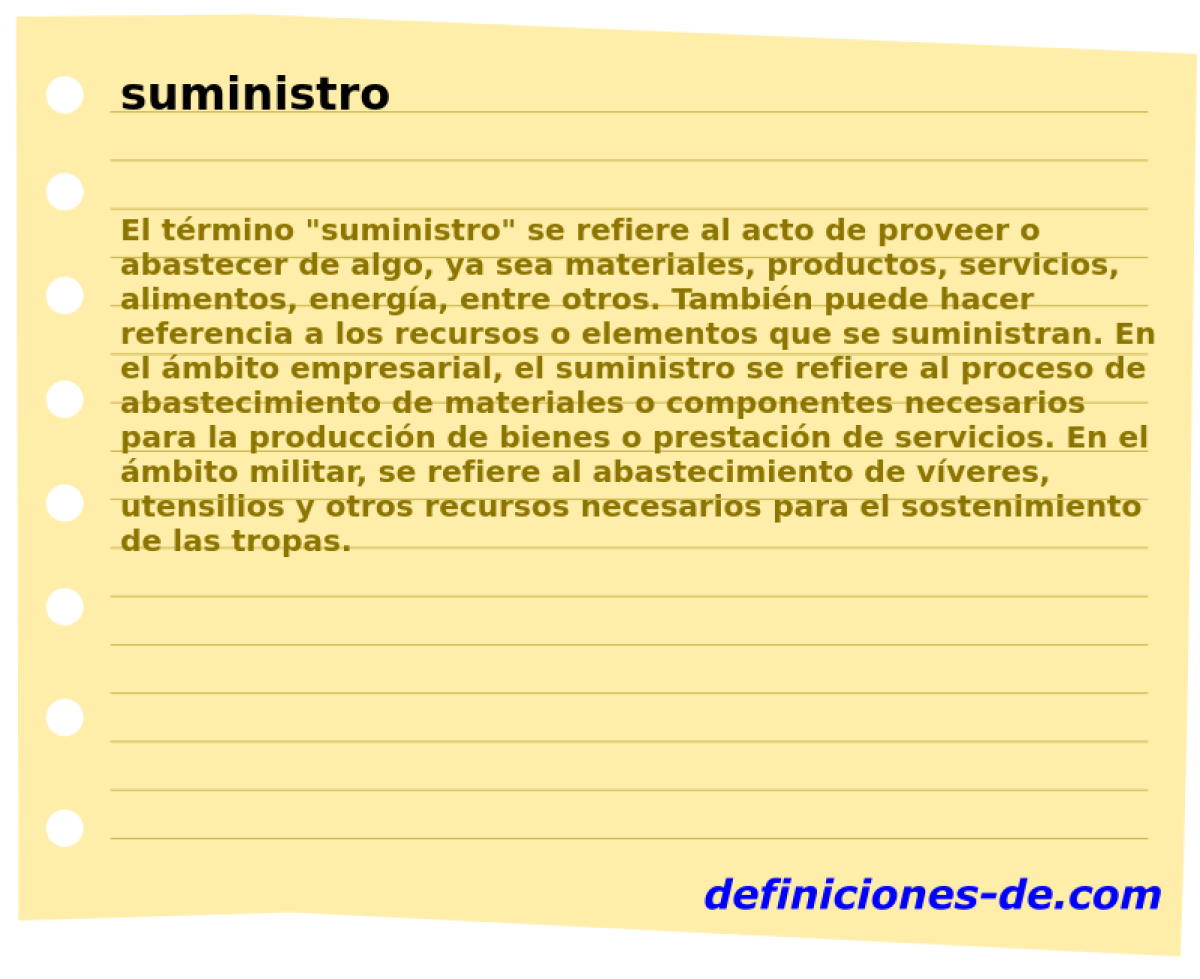 suministro 