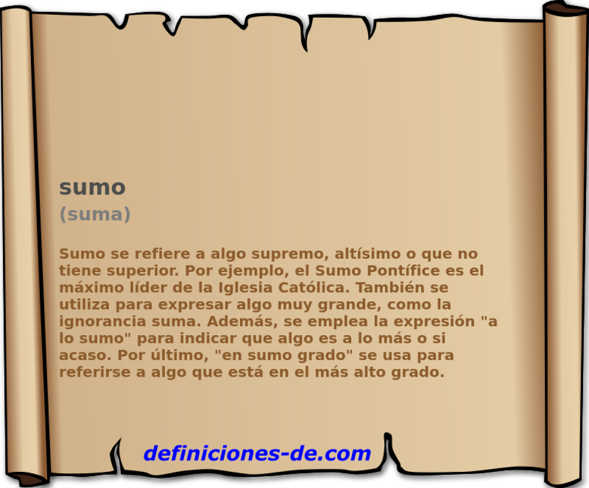 SUMO definición y significado