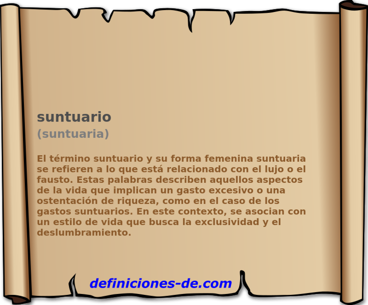 suntuario (suntuaria)