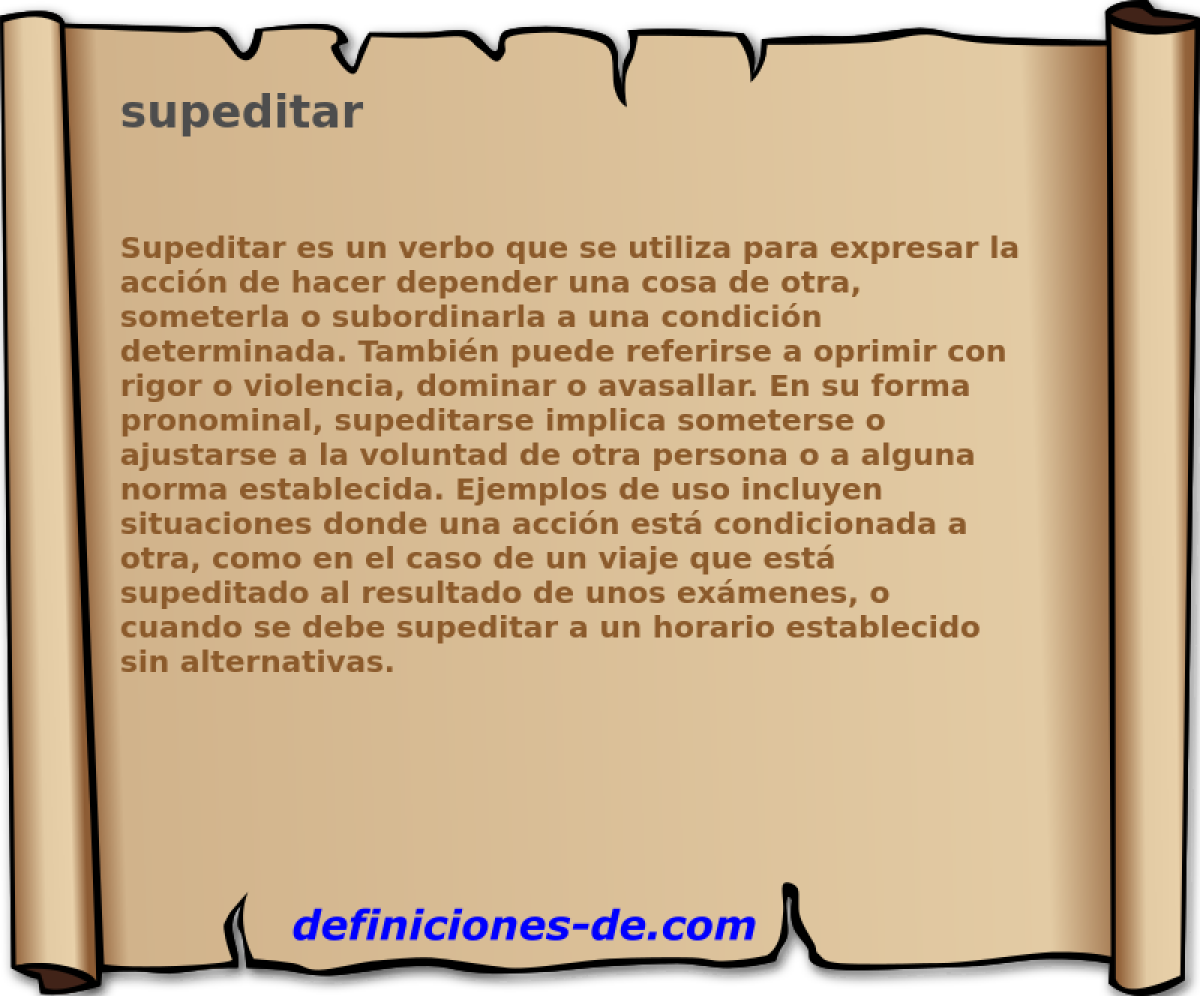 supeditar 