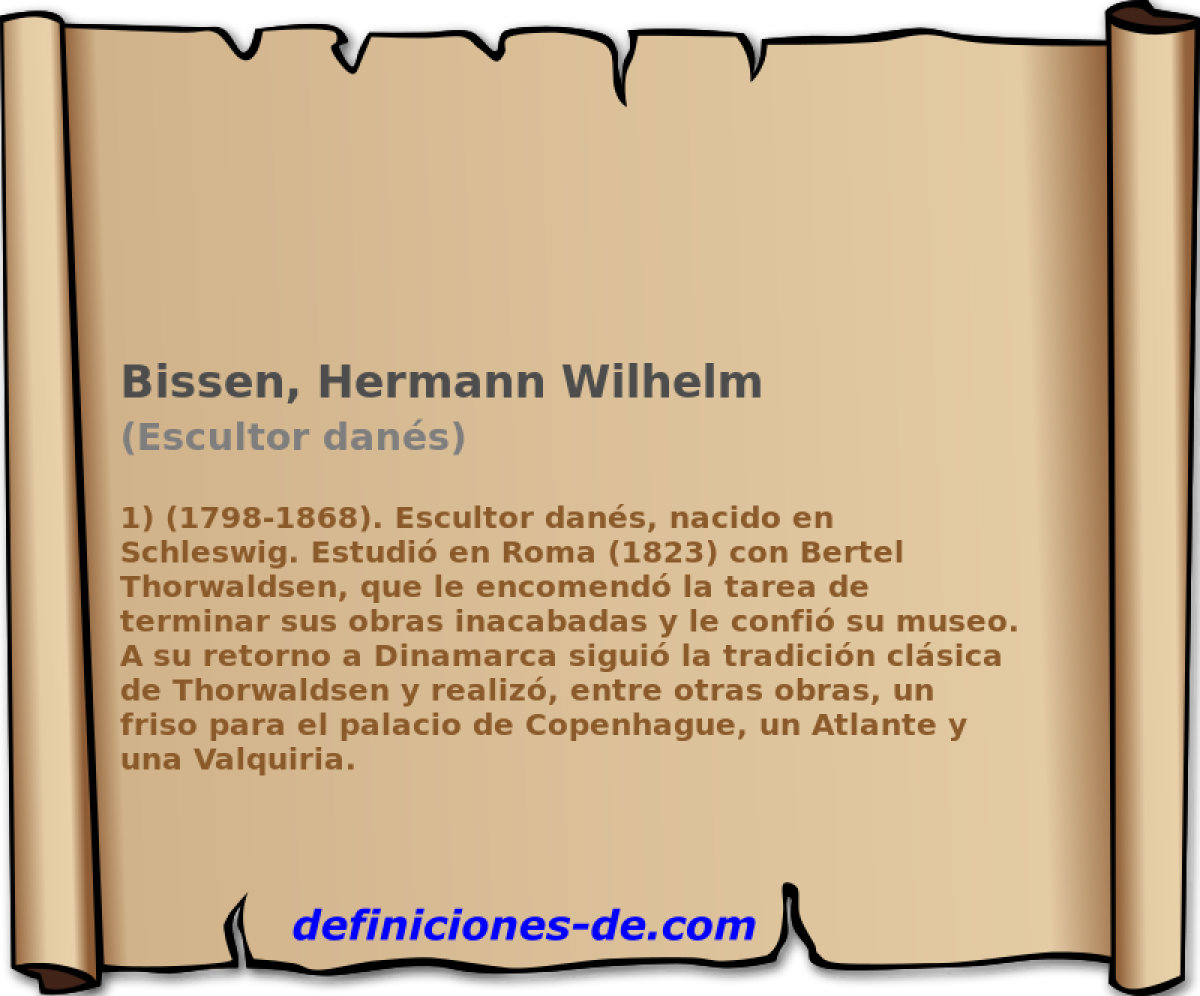 Bissen, Hermann Wilhelm (Escultor dans)