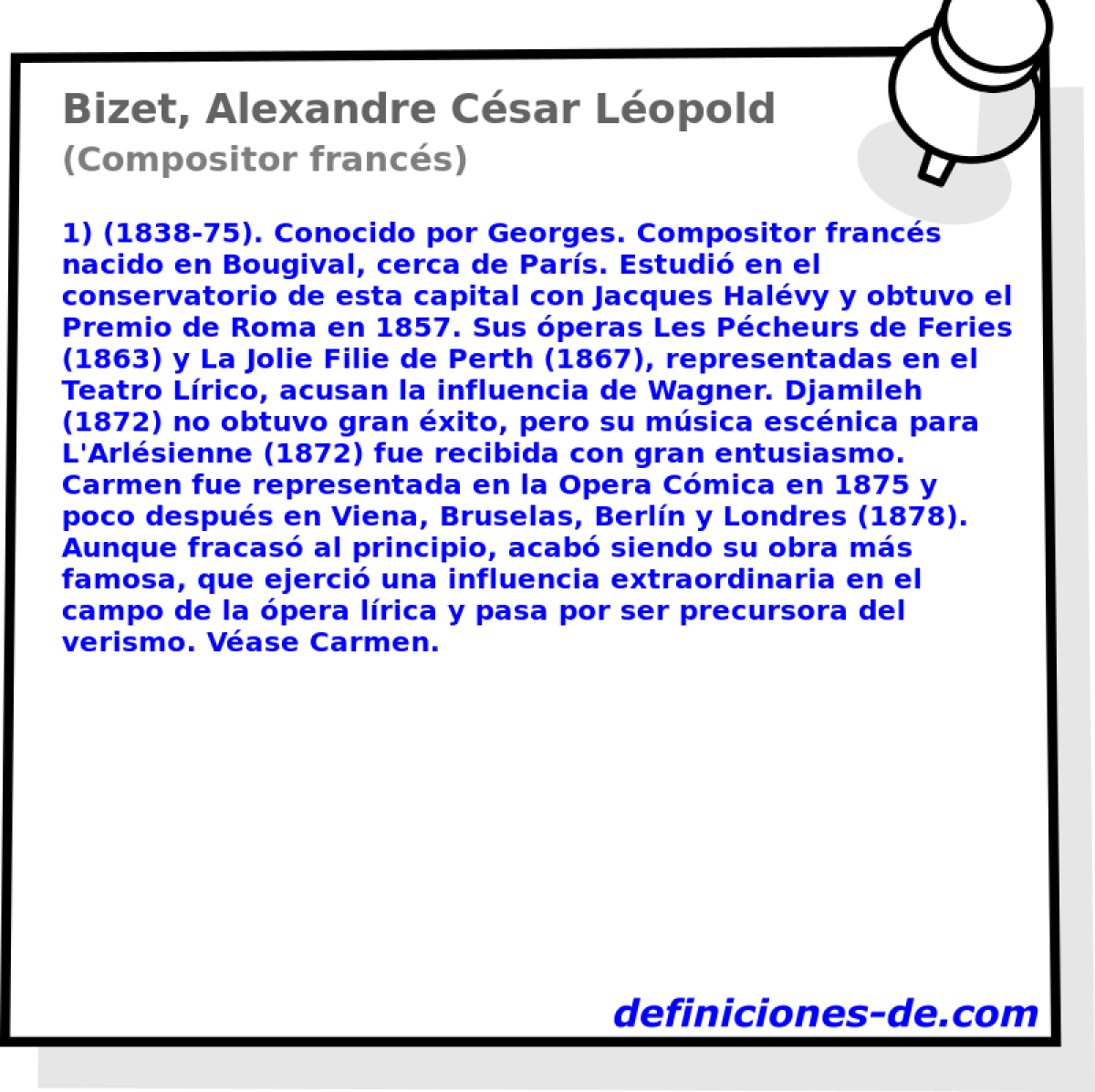 Bizet, Alexandre Csar Lopold (Compositor francs)