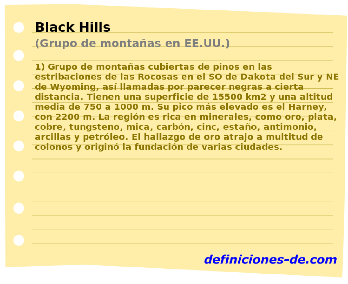 Black Hills (Grupo de montaas en EE.UU.)