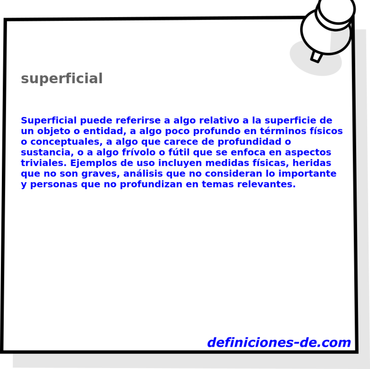 superficial 