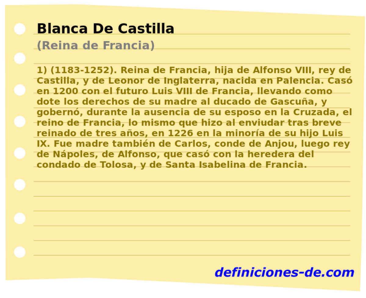 Blanca De Castilla (Reina de Francia)