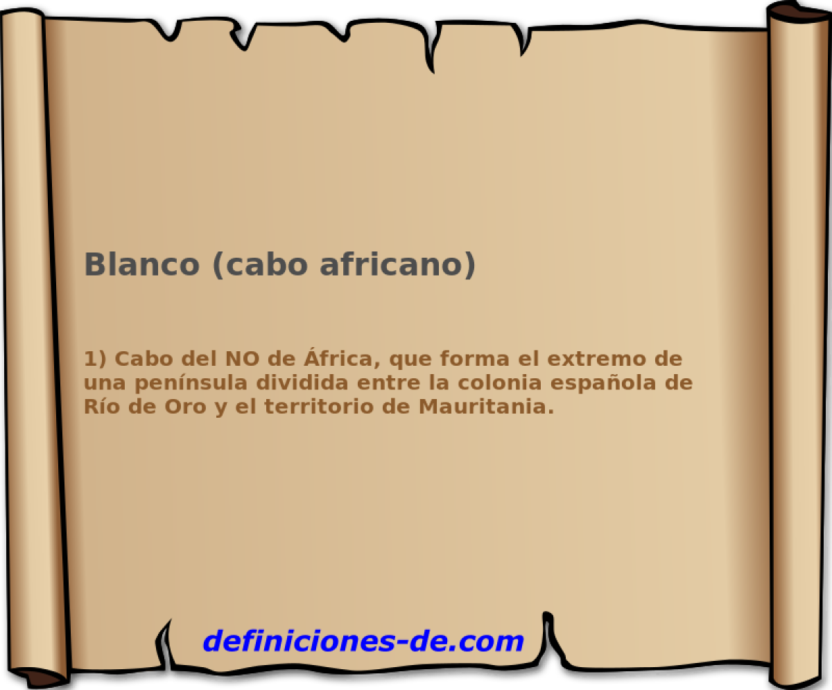 Blanco (cabo africano) 