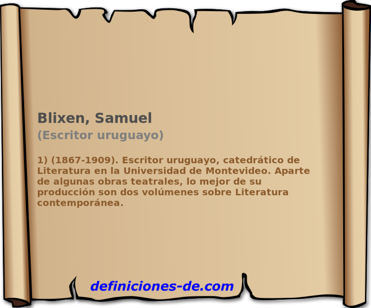 Blixen, Samuel (Escritor uruguayo)