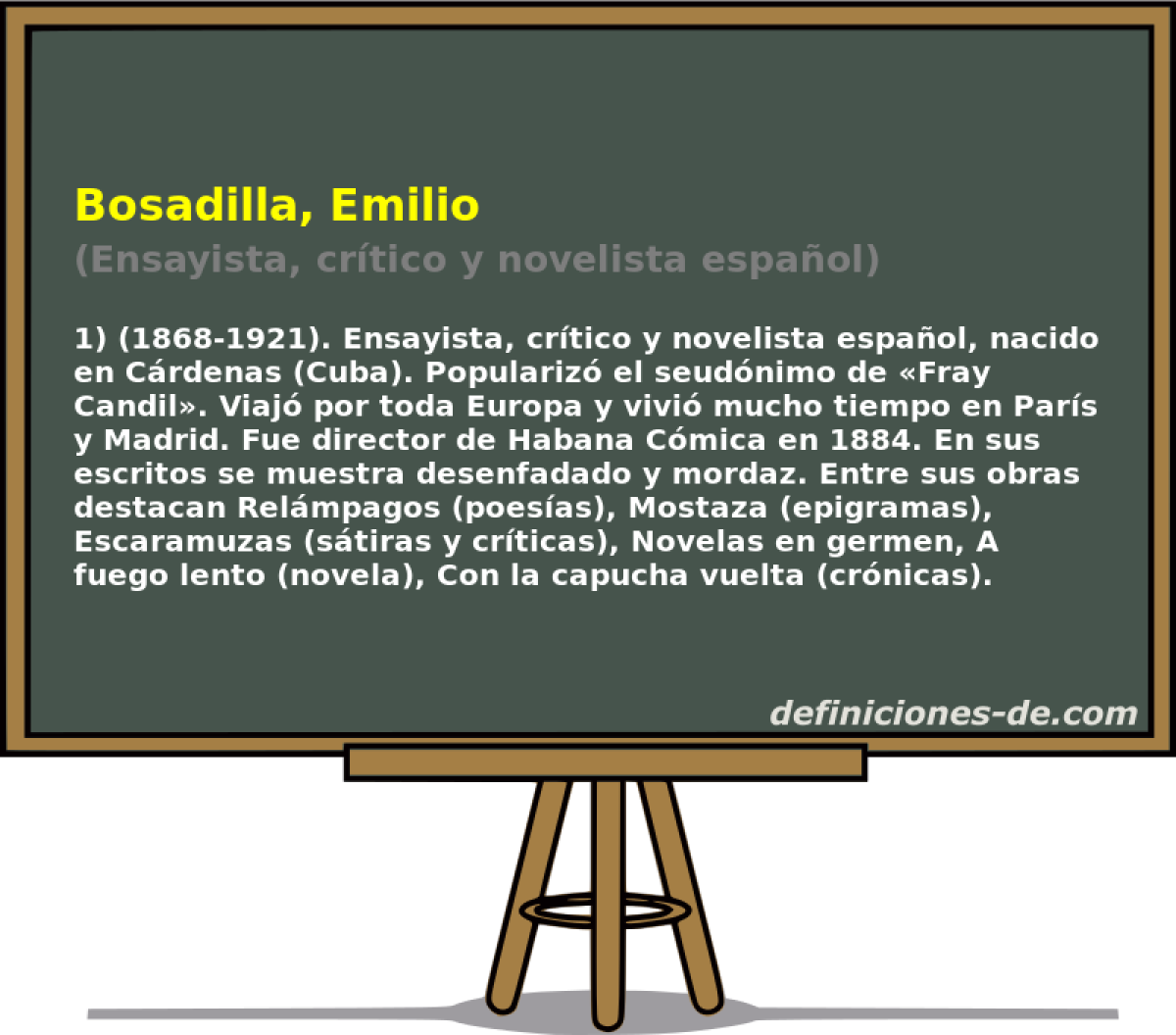 Bosadilla, Emilio (Ensayista, crtico y novelista espaol)