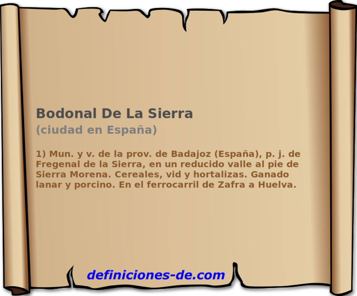Bodonal De La Sierra (ciudad en Espaa)