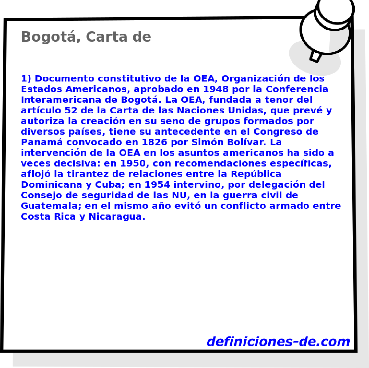 Bogot, Carta de 