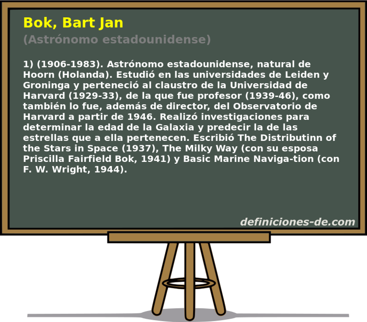Bok, Bart Jan (Astrnomo estadounidense)