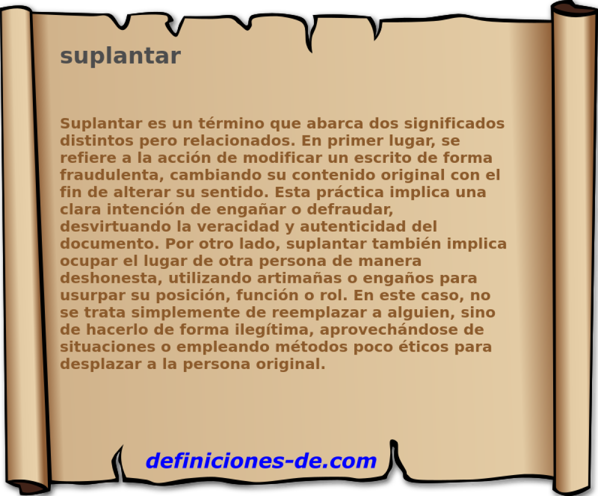 suplantar 