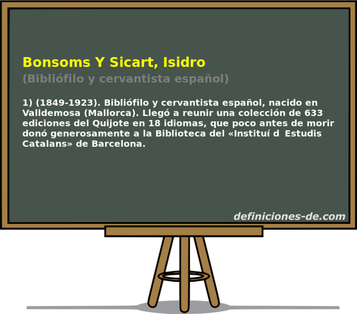 Bonsoms Y Sicart, Isidro (Biblifilo y cervantista espaol)