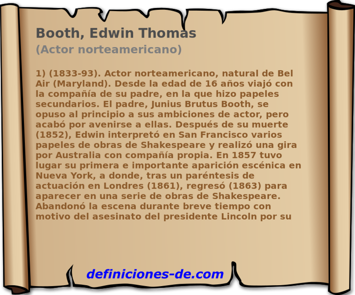 Booth, Edwin Thomas (Actor norteamericano)