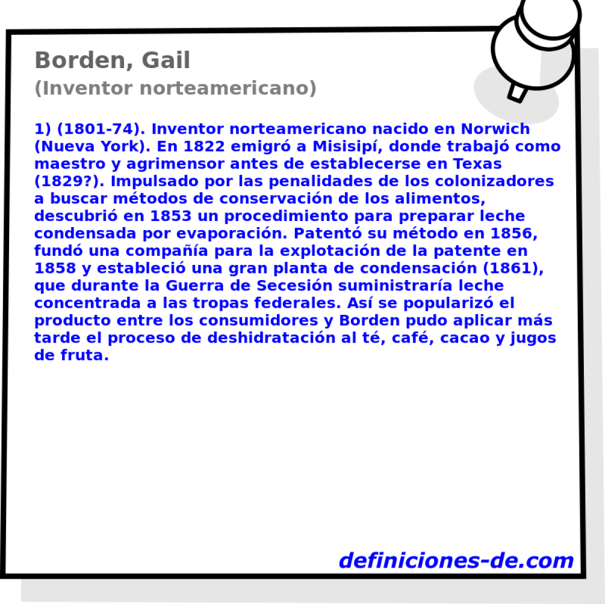 Borden, Gail (Inventor norteamericano)